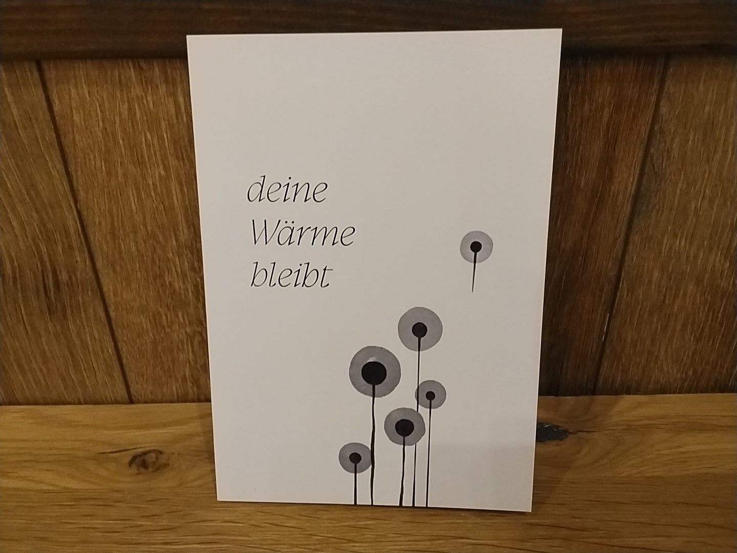 Klappkarte "deine Wärme bleibt"