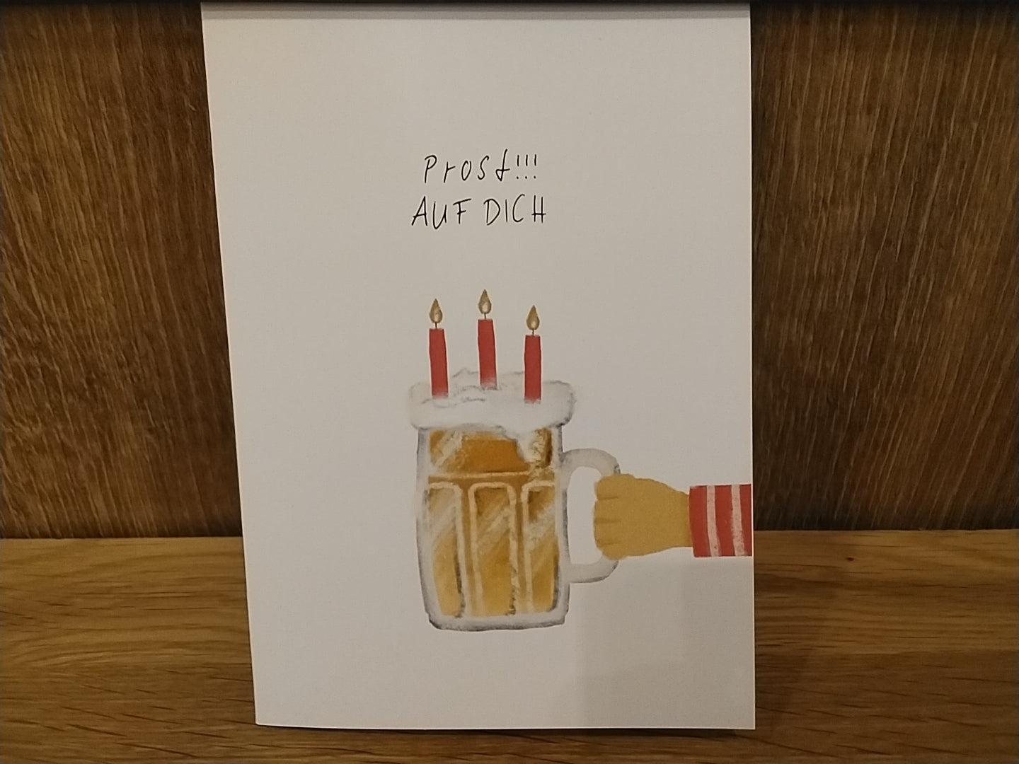Klappkarte Prost auf dich