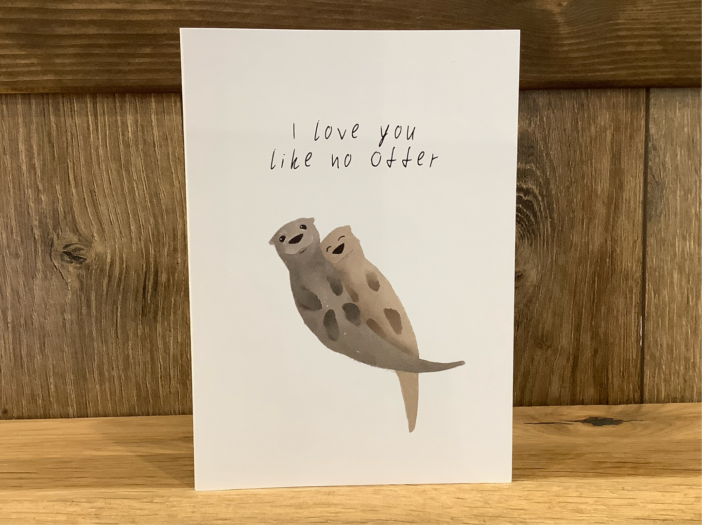 Klappkarte Valentinstag »I love you like no otter«