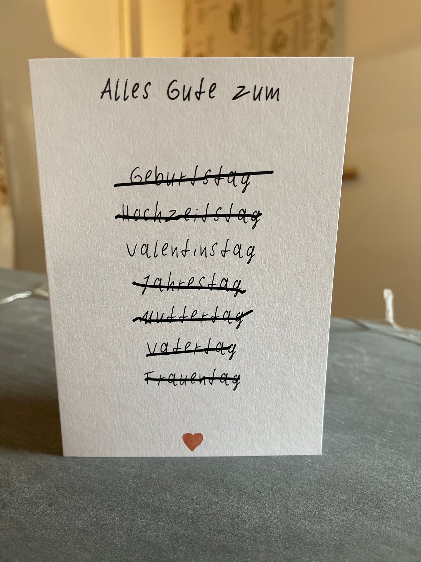 Klappkarte Valentinstag  "ALLES Gute"