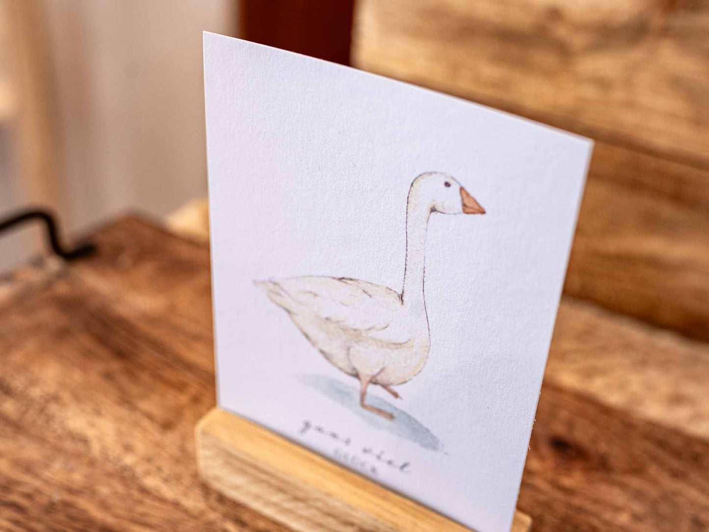 Postkarte »Gans viel Glück«