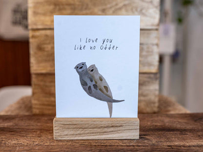 Postkarte »I love you like no otter«