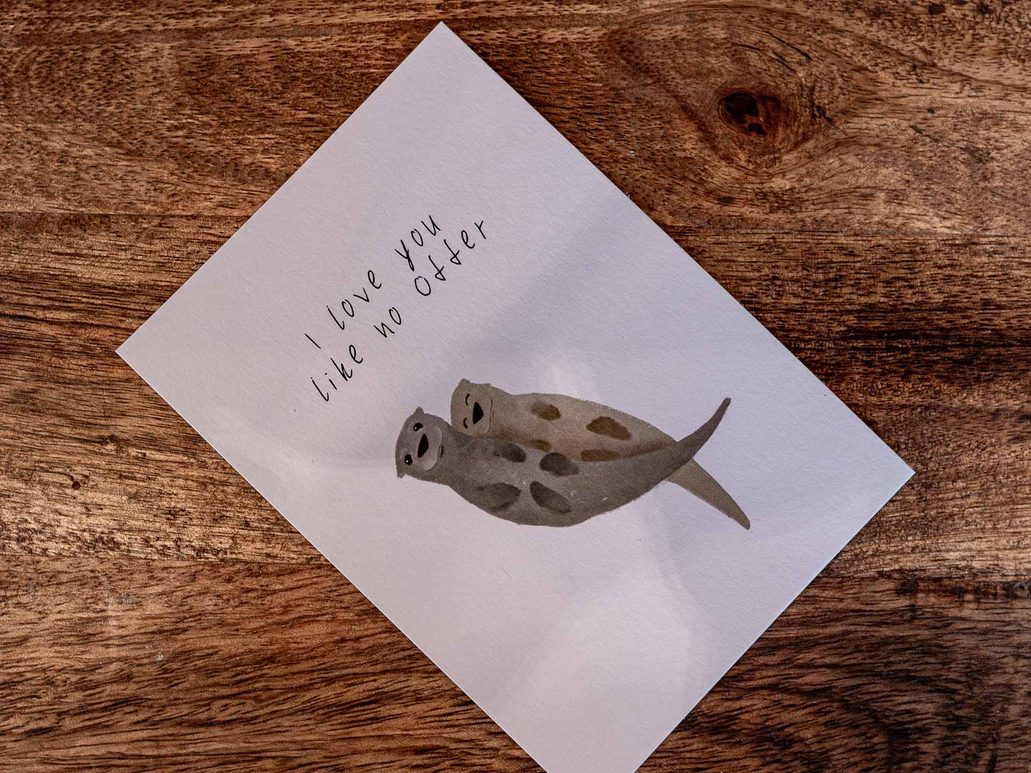 Postkarte »I love you like no otter«