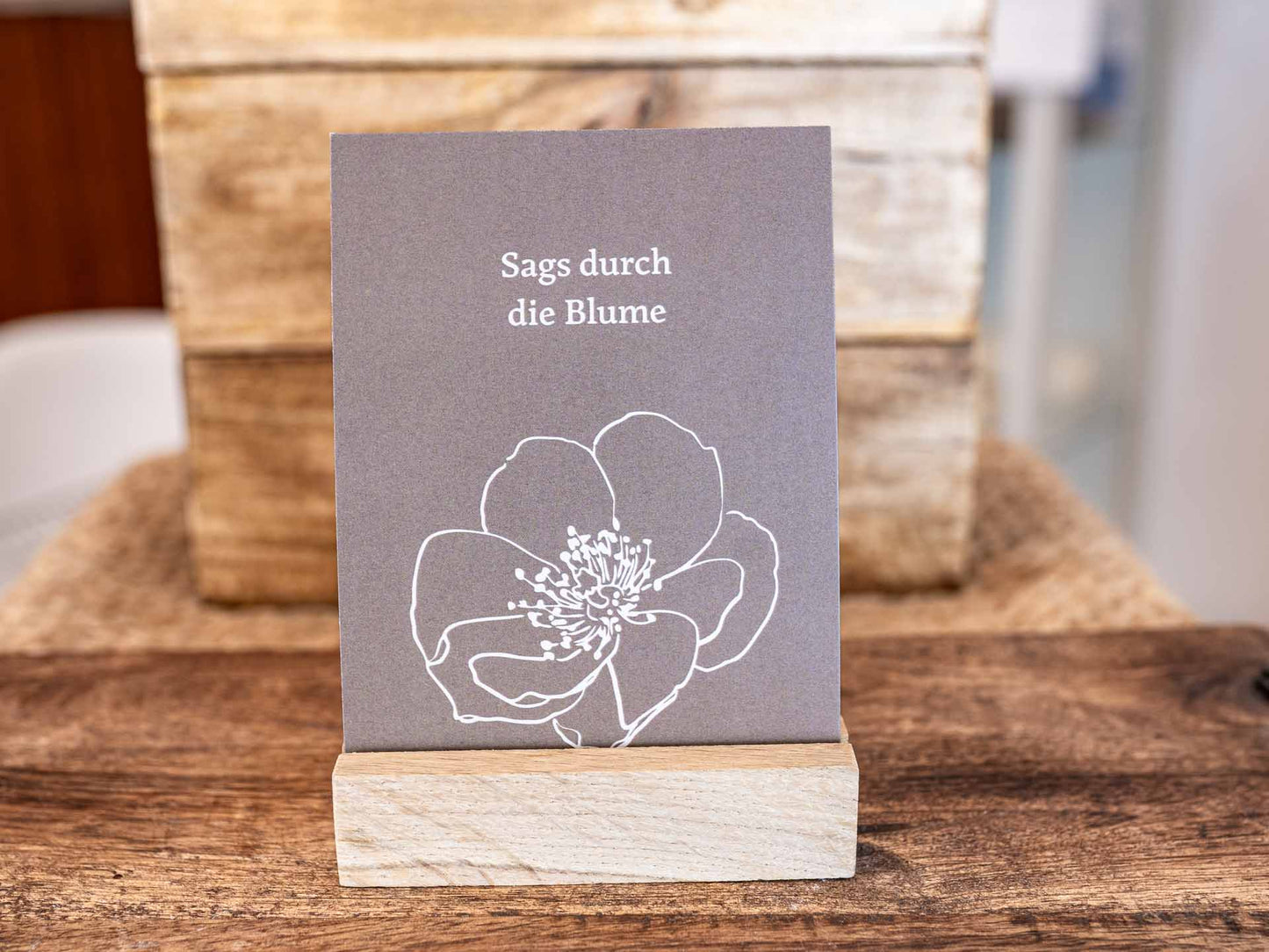 Postkarte »Sags durch die Blume«