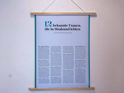 Poster »12 bekannte Frauen, die in Stralsund lebten und deren Namen Sie kennen sollten«