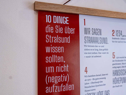 Poster »10 Dinge, die Sie über Stralsund wissen sollten, um nicht (negativ) aufzufallen«